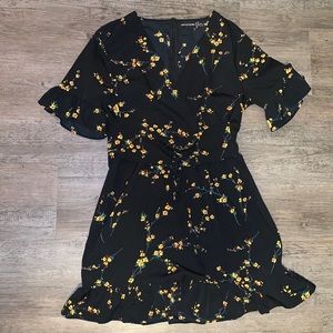 Pretty Little Thing BLK floral mini dress.